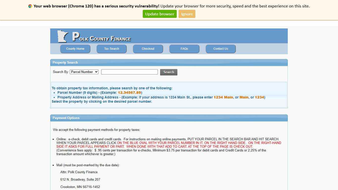 MN-POLK-TREASURER > Tax Search